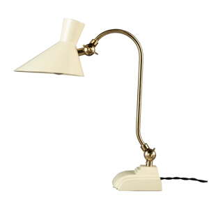 Krémovobiela/v zlatej farbe stolová lampa s kovovým tienidlom (výška  45 cm) Gaia – Dutchbone