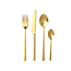 Mosadzný oceľový príbor 16 ks Brass – Bitz