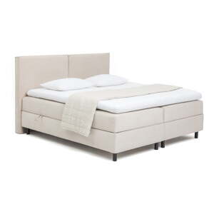 Béžová boxspring posteľ s úložným priestorom 180x200 cm Elva Bold – Bonami Selection