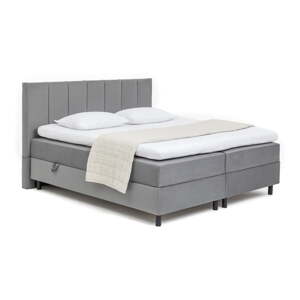 Sivá boxspring posteľ s úložným priestorom 180x200 cm Elva Bold Line – Bonami Selection