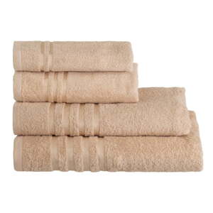 Béžový froté bavlnený uterák 30x50 cm Simple – Casa Selección