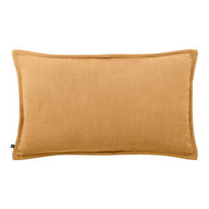 Obliečka na vankúš s prímesou ľanu 50x30 cm Blok – Kave Home