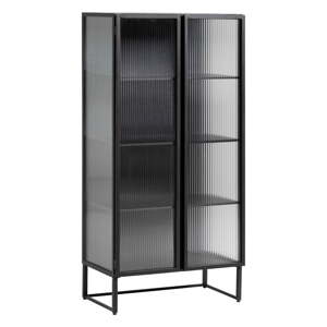 Čierna oceľová vitrína 70x143x41 cm Trixie – Kave Home