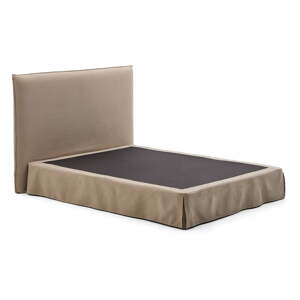 Taupe čalúnená dvojlôžková posteľ 160x200 cm Jaira – Kave Home