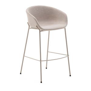 Béžová barová stolička (výška sedadla 75 cm) Yvette – Kave Home