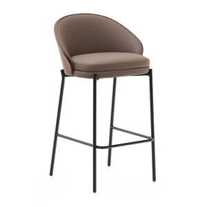 Hnedá barová stolička (výška sedadla 65 cm) Eamy – Kave Home