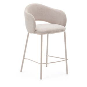 Krémovobiela barová stolička (výška sedadla 65 cm) Maina – Kave Home