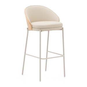 Béžová/v prírodnej farbe barová stolička (výška sedadla 77 cm) Eamy – Kave Home