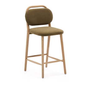 Khaki barová stolička (výška sedadla 66 cm) Helda – Kave Home