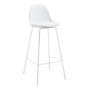 Biela barová stolička (výška sedadla 65 cm) Brighter – Kave Home