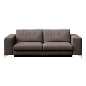 Taupe zamatová rozkladacia pohovka 256 cm Rene – Rodier