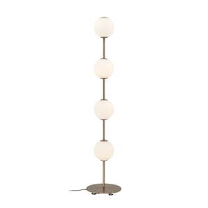 LED stmievateľná stojacia lampa so skleneným tienidlom v mosadznej farbe (výška 128 cm) Audrey Floor – UMAGE