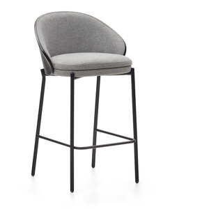 Čierna/sivá barová stolička (výška sedadla 65 cm) Eamy – Kave Home
