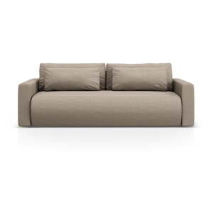 Svetlohnedá rozkladacia/s úložným priestorom pohovka 238 cm Belfast – Cosmopolitan Design