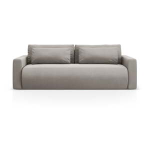 Svetlosivá zamatová rozkladacia/s úložným priestorom pohovka 238 cm Belfast – Cosmopolitan Design