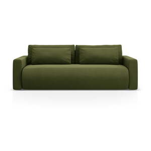 Zelená zamatová rozkladacia/s úložným priestorom pohovka 238 cm Belfast – Cosmopolitan Design