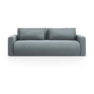 Sivomodrá zamatová rozkladacia/s úložným priestorom pohovka 238 cm Belfast – Cosmopolitan Design