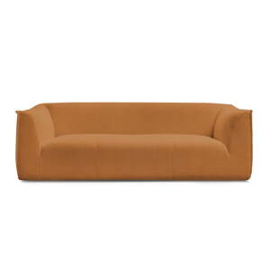 Pohovka z textílie buklé v horčicovej farbe 242 cm Giorgia – Bobochic Paris