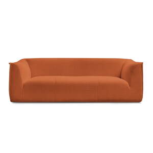 Oranžová pohovka z textílie buklé 242 cm Giorgia – Bobochic Paris