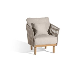 Taupe drevené/kovové záhradné kreslo Newport – Diphano