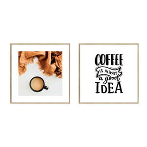 Obrazy v súprave 2 ks 20x20 cm Coffee – knor