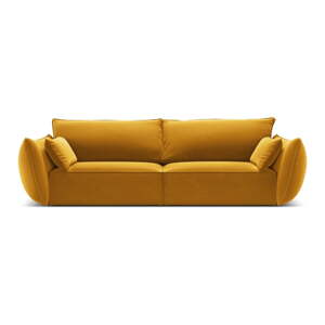 Zamatová pohovka v horčicovej farbe 208 cm Vanda – Mazzini Sofas