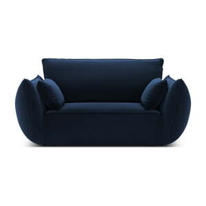 Tmavomodré zamatové kreslo Vanda – Mazzini Sofas