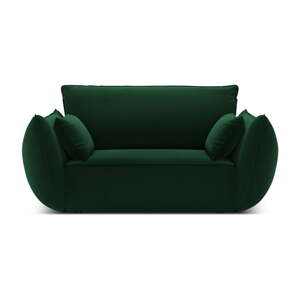 Tmavozelené zamatové kreslo Vanda – Mazzini Sofas