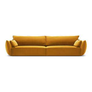 Zamatová pohovka v horčicovej farbe 248 cm Vanda – Mazzini Sofas
