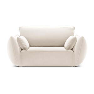 Béžové zamatové kreslo Vanda – Mazzini Sofas