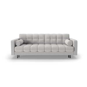 Svetlosivá rozkladacia/s úložným priestorom pohovka z textílie buklé 222 cm Bali – Cosmopolitan Design