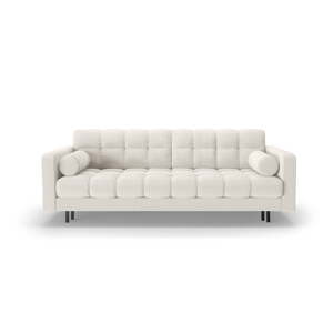 Krémovobiela rozkladacia/s úložným priestorom pohovka z textílie buklé 222 cm Bali – Cosmopolitan Design