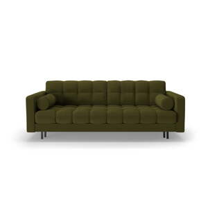 Zelená rozkladacia/s úložným priestorom pohovka z textílie buklé 222 cm Bali – Cosmopolitan Design