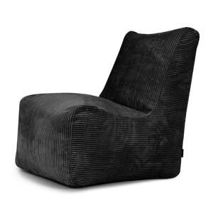Čierny menčestrový sedací vak Seat Lounge – SLOWDOWN