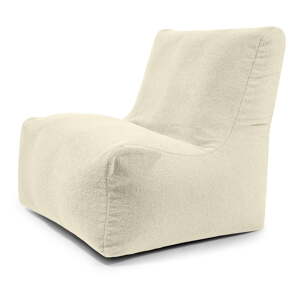 Krémovobiely sedací vak z textílie buklé Seat 100 Lounge – SLOWDOWN