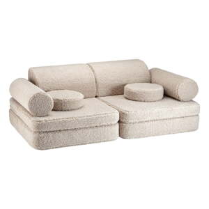 Svetlohnedá detská pohovka z textílie buklé 132 cm Settee – Wigiwama