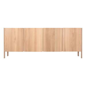 Komoda z dubového dreva v prírodnej farbe 220x85x42 cm Dvor – Gazzda