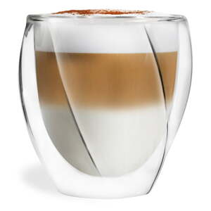 Hrnčeky v súprave 2 ks na cappuccino/dvojstenné 250 ml Cristallo – Vialli Design
